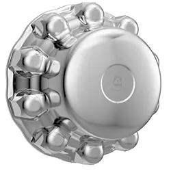 Alcoa Chrome Hub Cover 6 Piece Tandem Rear Axle Set W/ Retention Nut (10X285mm) 1