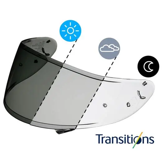 Shoei Cwr-F2 Transitions® Pinlock® Ready Face Shield 1