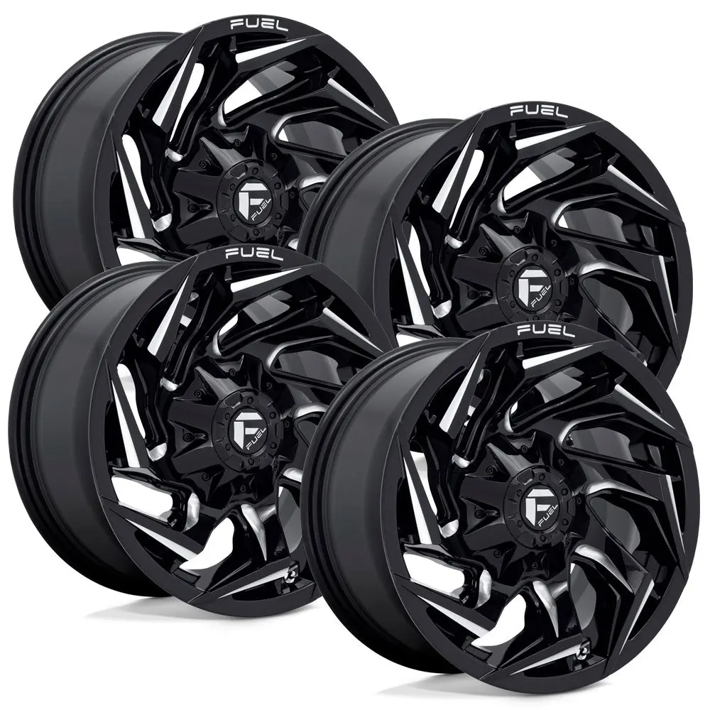Fuel Reaction D753 Black Aluminum Chevy/Gmc Srw Wheel Kit (8X180) 1