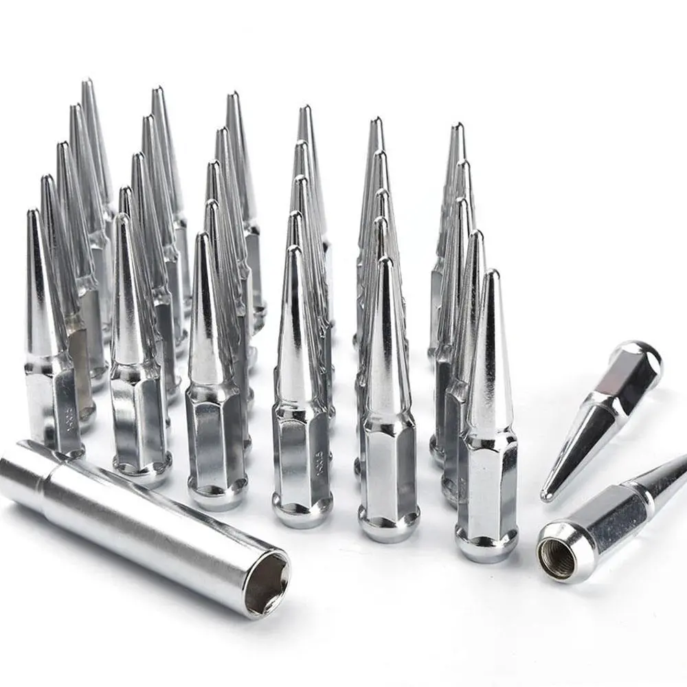 Spiked Chrome 60 Degree Cone Nut (M14x1.5) 1