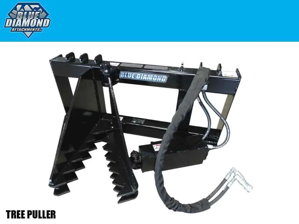 Blue Diamond Tree Puller For Skid Steer Loader 1