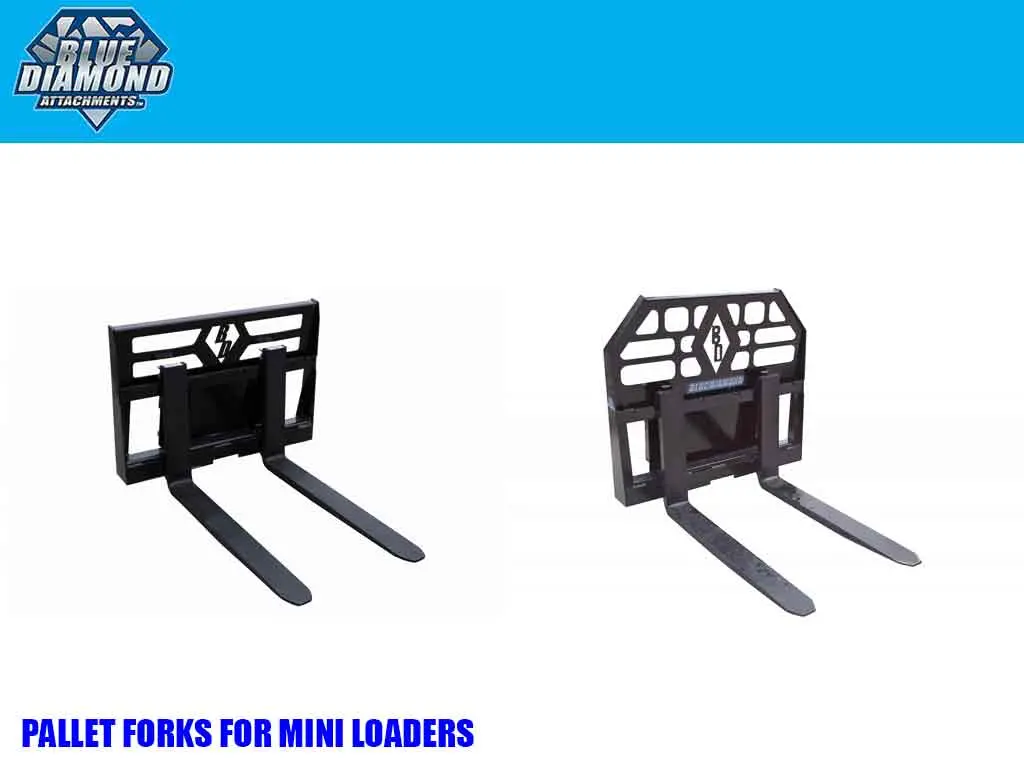 Blue Diamond Pallet Forks For Mini Loader 1