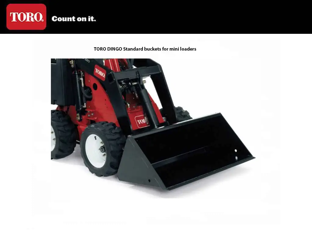 Toro Dingo Standard Bucket For Mini Loader 1