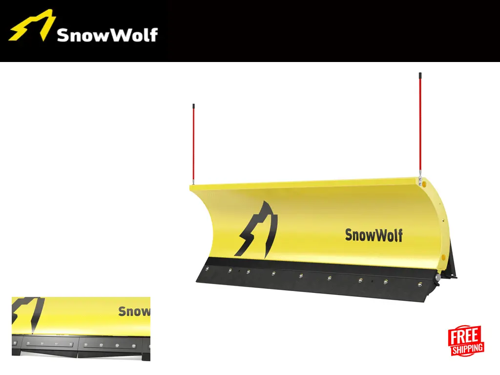Snowwolf Ultra Snow Plows With Activedge Segmented Edge For Skid Steer Loaders 1