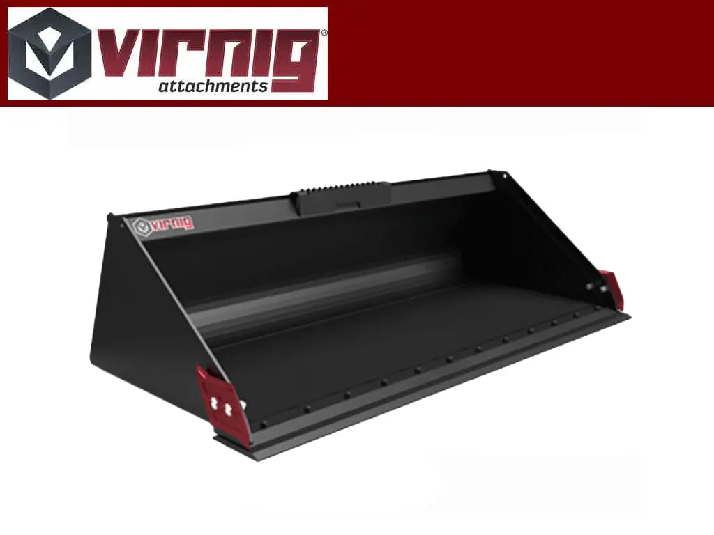 Virnig V50 Low Profile Smooth Edge And Tooth Dirt Buckets For Skid Steer Loaders 1