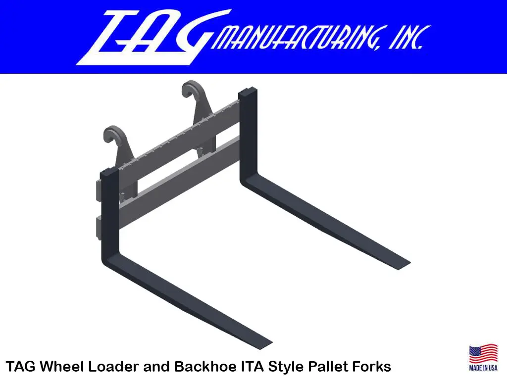 Tag Ita Style Pallet Forks For Wheel Loaders & Backhoes 1