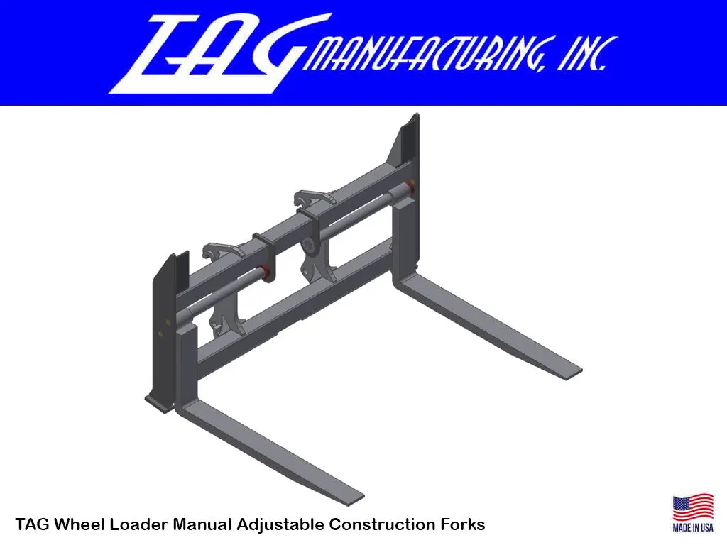 Tag Manual Adjustable Construction Forks For Class 800 Wheel Loaders 1