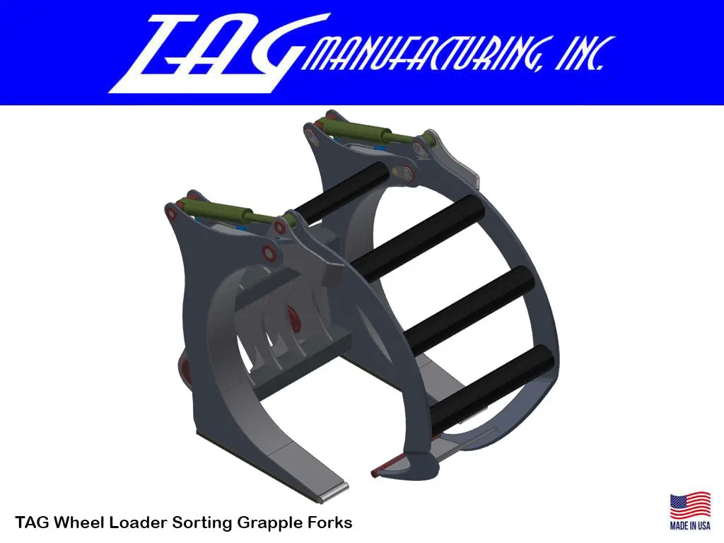 Tag Sorting Grapple Forks For Wheel Loaders 1