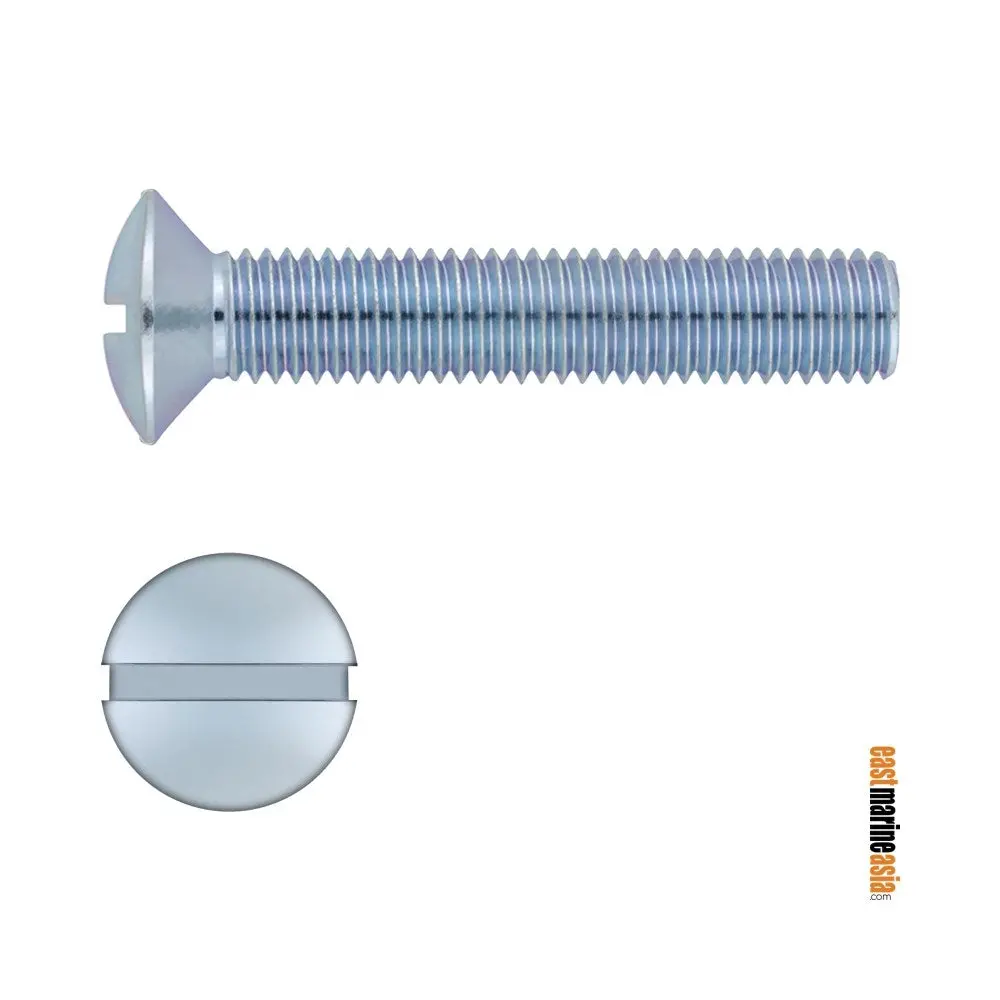 Stainless Steel 316 Machine Screw Counter Sunk Slotted Oval Head (Din 964) 1