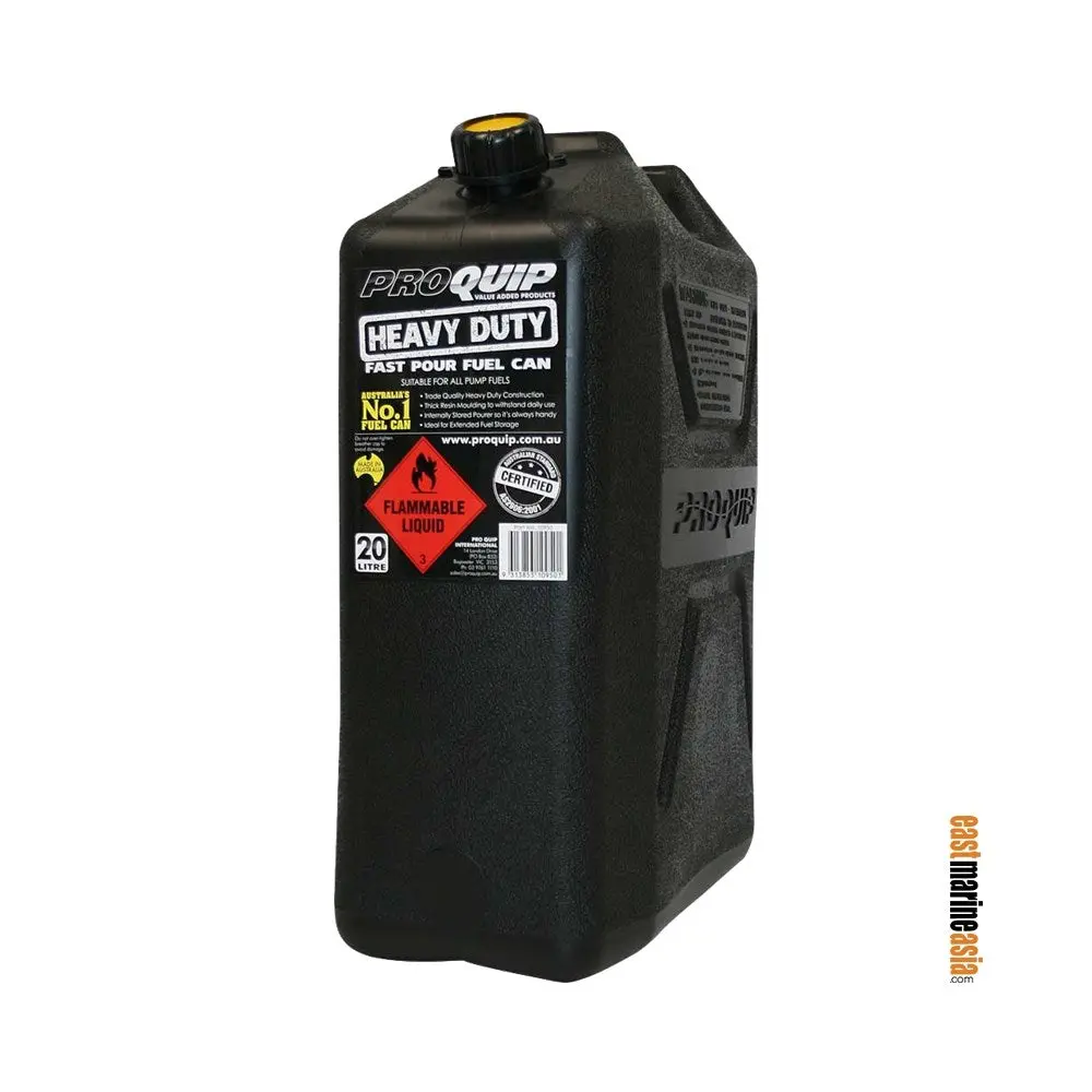 Pro Quip Black Heavy Duty Plastic Fast Pour Fuel Can 1