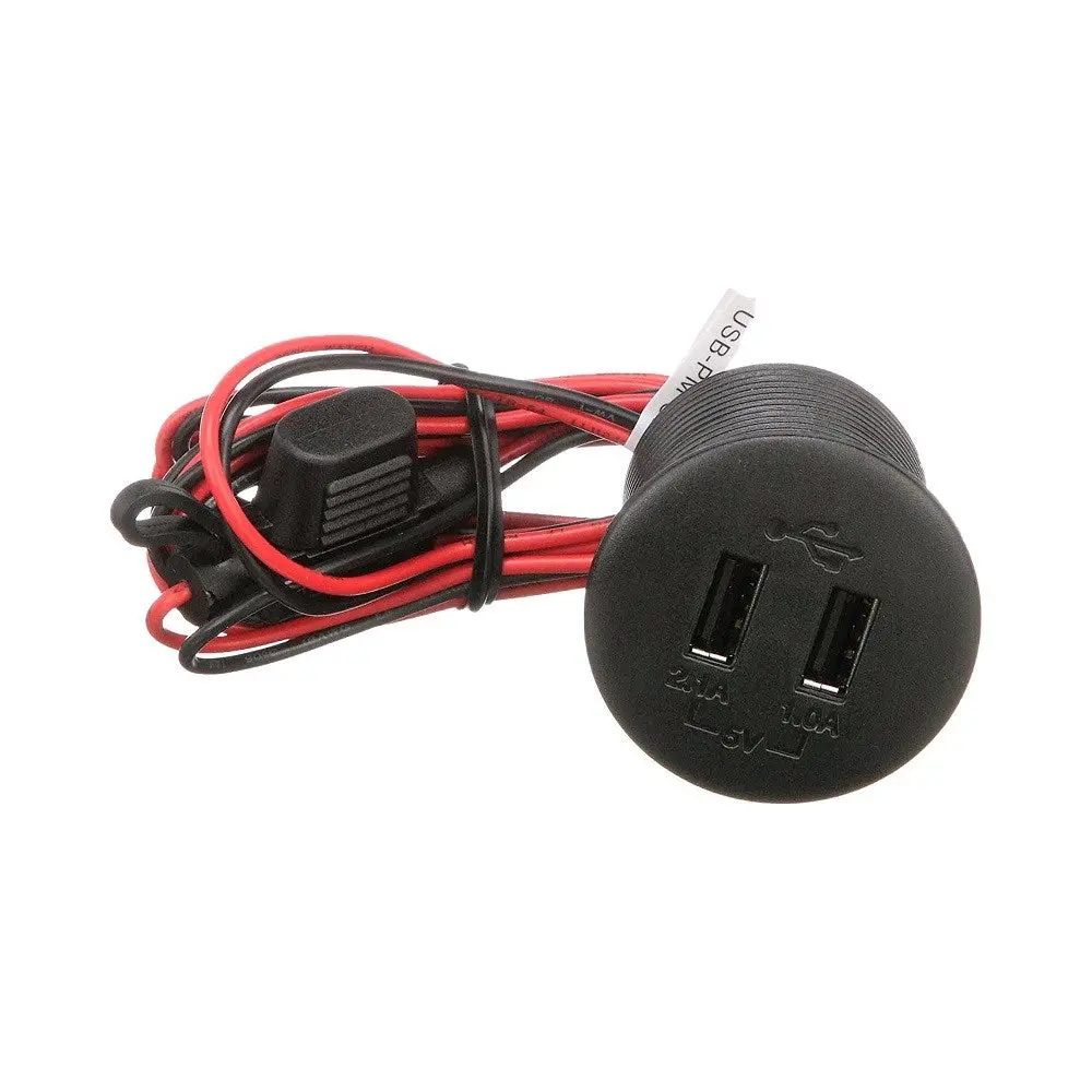 Seachoice Panel Mount Waterproof Dual Usb Power Port 1