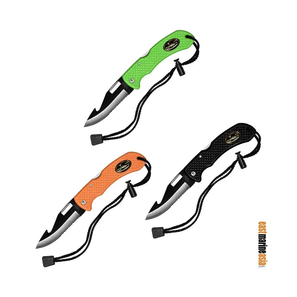 Saekodive 3118 Black Stainless Steel Blade Folding Dive Knife 1