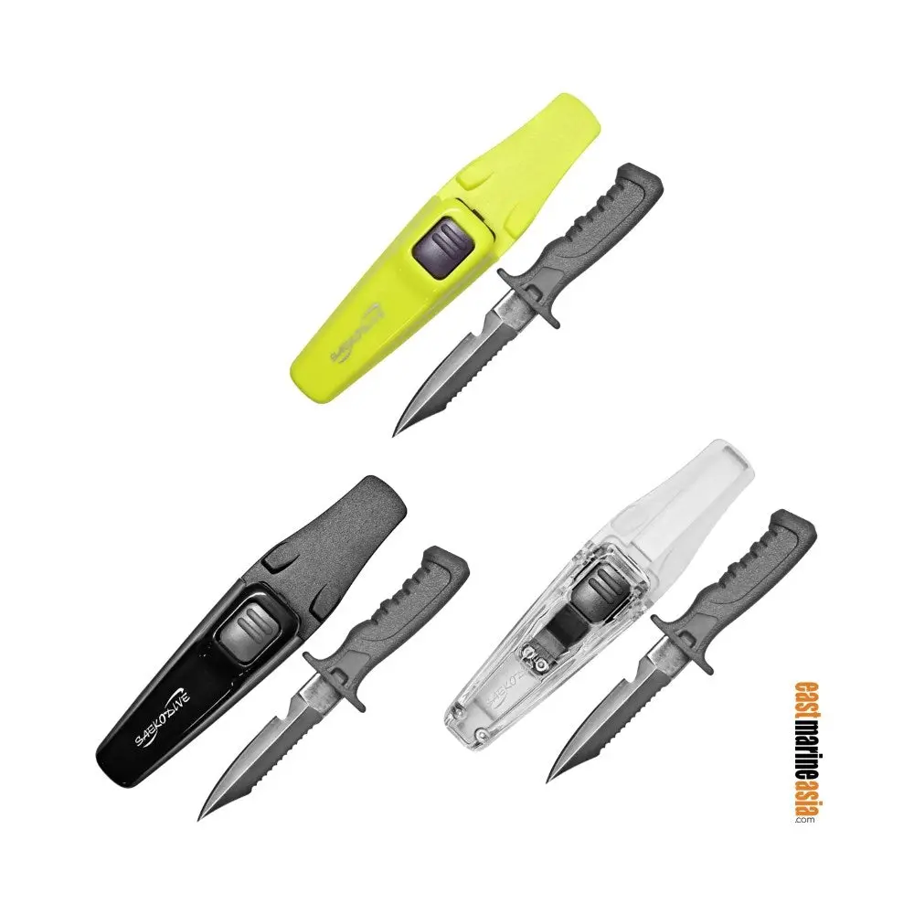 Saekodive 3007 Stainless Dive Knife With Plastic Sheath 1