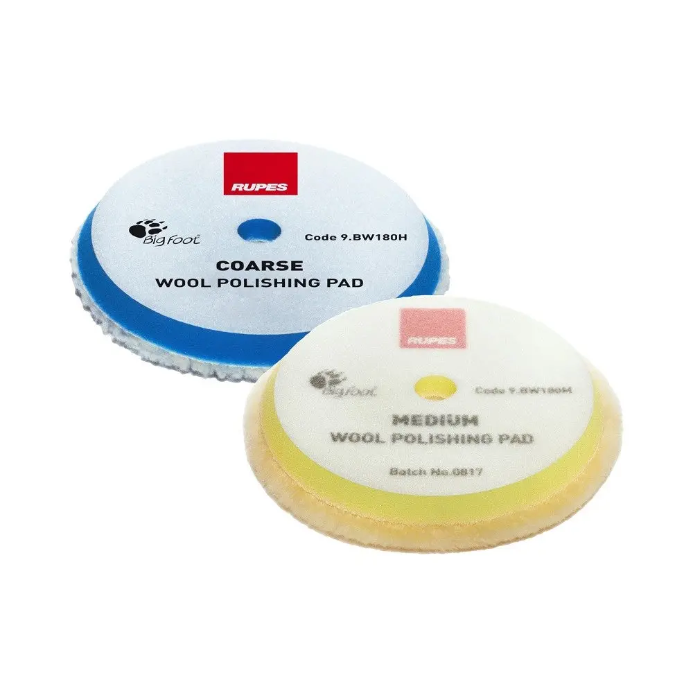 Rupes Bigfoot 150 - 170 Mm Wool Polishing Pads For Random Orbital, Gear Driven And Triple Action Polishers 1