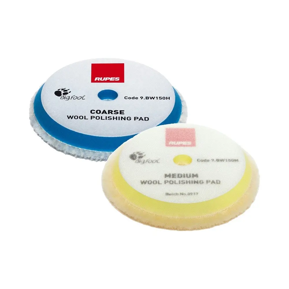 Rupes Bigfoot 130 - 145 Mm Wool Polishing Pads For Random Orbital, Gear Driven And Triple Action Polishers 1
