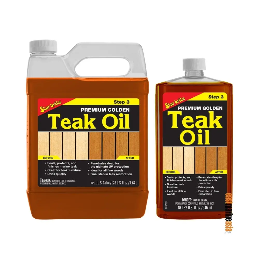 Star Brite Premium Golden Teak Oil - Step 3 1