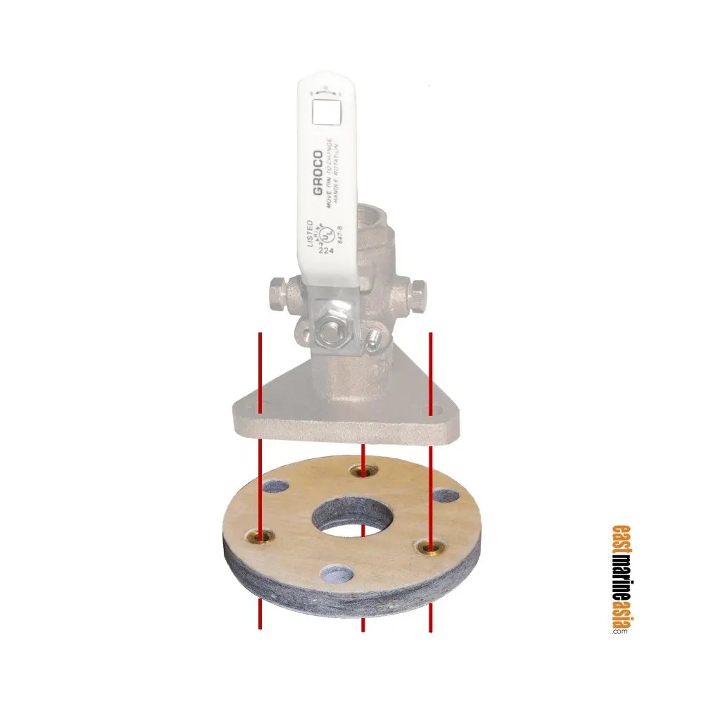 Groco Backing Blocks For Flanged Seacocks 1