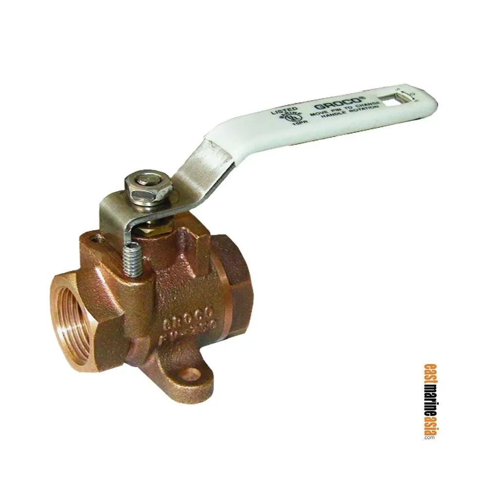 Groco Fv Series Bronze Inline Fuel Valve - Npt 1