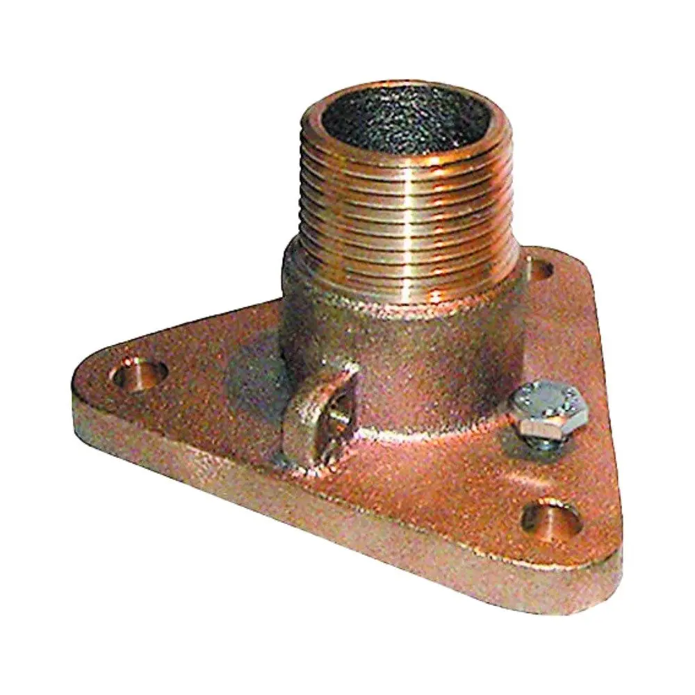 Groco Ibvf Series Bronze Flanged Adaptor For Ball Valve And Thru-Hull - Nps To Npt 1