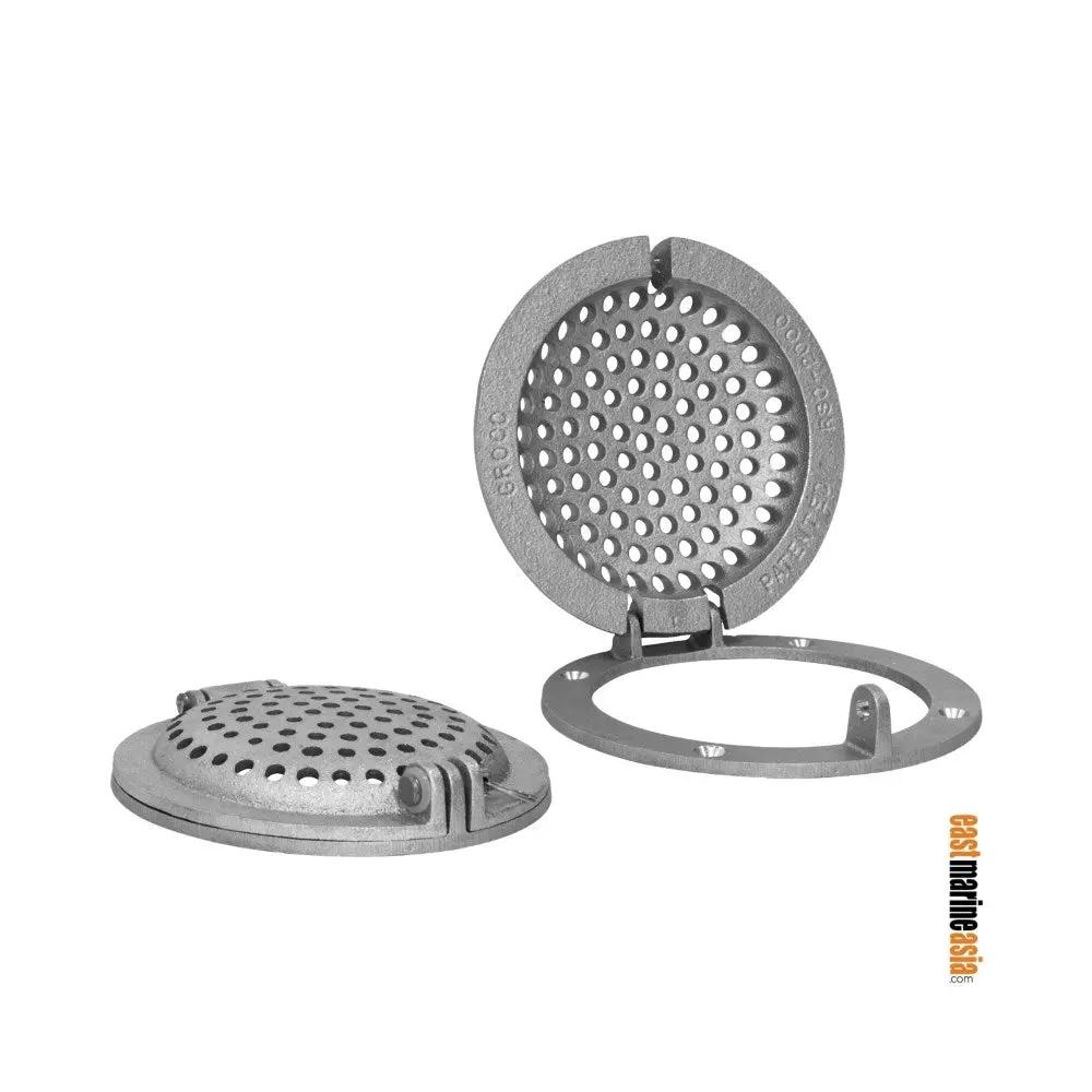 Groco Rsc Series Aluminium Round Hull Strainer With Access Door 1
