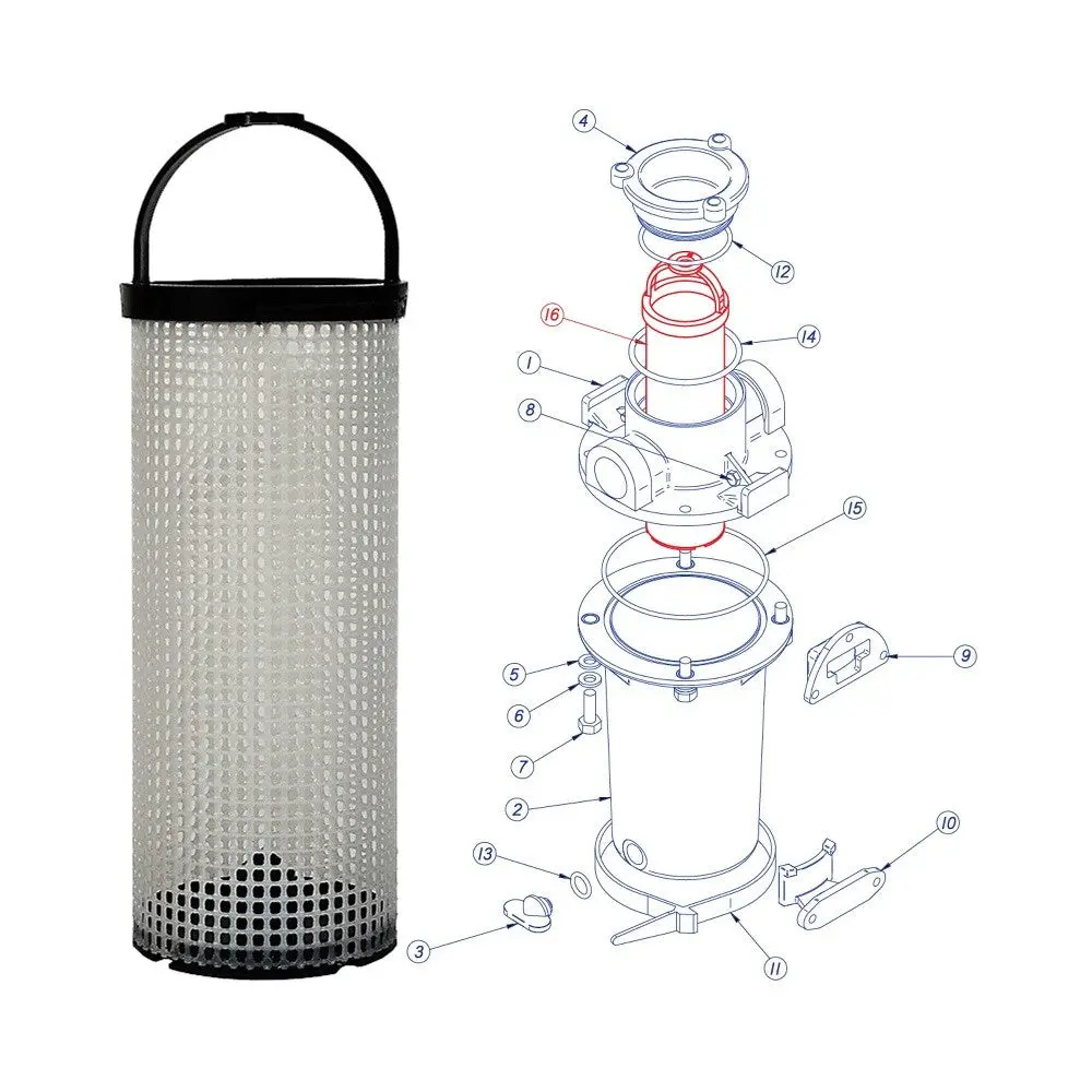 Groco Arg Series Replacement Filter Basket - Plastic 1