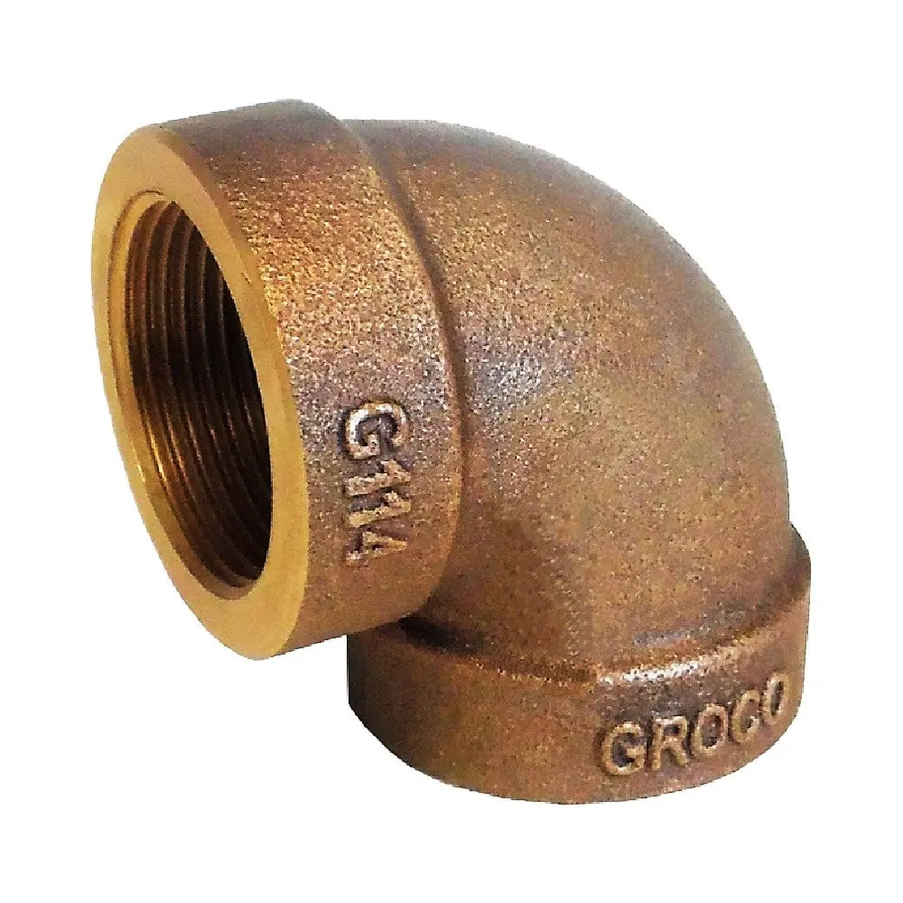 Groco El-G Series Bronze 90-Degree Elbow Fittings - Bspp 1