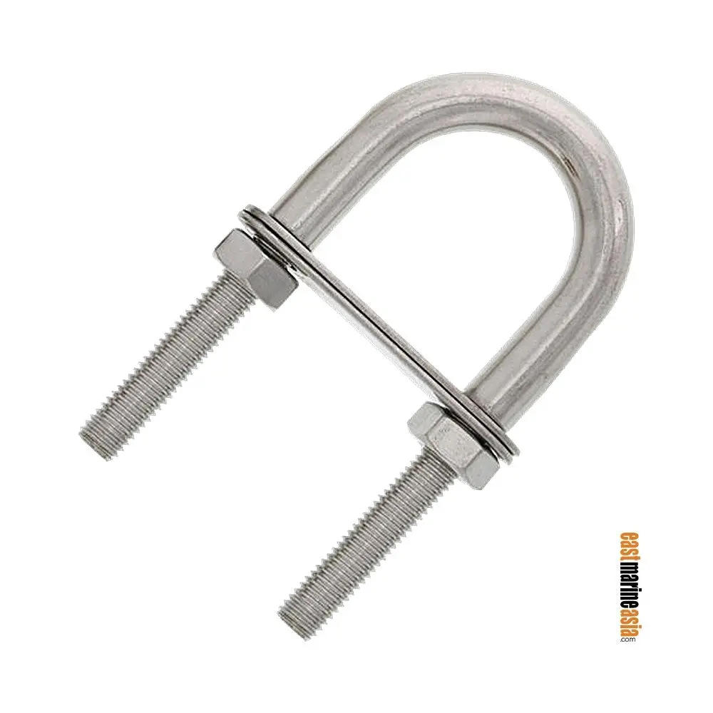 Aisi 316 Stainless Steel U-Bolt Double Plates 1